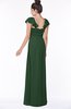 ColsBM Siena Hunter Green Modern A-line Wide Square Short Sleeve Zip up Pleated Bridesmaid Dresses