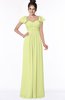 ColsBM Siena Lime Sherbet Modern A-line Wide Square Short Sleeve Zip up Pleated Bridesmaid Dresses