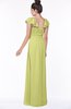 ColsBM Siena Linden Green Modern A-line Wide Square Short Sleeve Zip up Pleated Bridesmaid Dresses