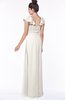 ColsBM Siena Off White Modern A-line Wide Square Short Sleeve Zip up Pleated Bridesmaid Dresses