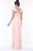 ColsBM Siena Pastel Pink Modern A-line Wide Square Short Sleeve Zip up Pleated Bridesmaid Dresses