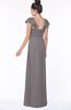 ColsBM Siena Ridge Grey Modern A-line Wide Square Short Sleeve Zip up Pleated Bridesmaid Dresses