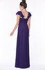 ColsBM Siena Royal Purple Modern A-line Wide Square Short Sleeve Zip up Pleated Bridesmaid Dresses