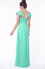 ColsBM Siena Seafoam Green Modern A-line Wide Square Short Sleeve Zip up Pleated Bridesmaid Dresses