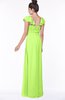 ColsBM Siena Sharp Green Modern A-line Wide Square Short Sleeve Zip up Pleated Bridesmaid Dresses
