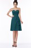 ColsBM Janiya Blue Green Traditional A-line Sleeveless Half Backless Knee Length Bridesmaid Dresses