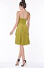 ColsBM Janiya Golden Olive Traditional A-line Sleeveless Half Backless Knee Length Bridesmaid Dresses