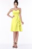 ColsBM Janiya Pale Yellow Traditional A-line Sleeveless Half Backless Knee Length Bridesmaid Dresses