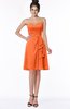 ColsBM Janiya Tangerine Traditional A-line Sleeveless Half Backless Knee Length Bridesmaid Dresses