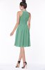 ColsBM Liana Beryl Green Cute A-line Jewel Chiffon Pleated Bridesmaid Dresses