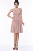 ColsBM Liana Blush Pink Cute A-line Jewel Chiffon Pleated Bridesmaid Dresses