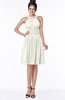 ColsBM Liana Cream Cute A-line Jewel Chiffon Pleated Bridesmaid Dresses