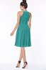ColsBM Liana Emerald Green Cute A-line Jewel Chiffon Pleated Bridesmaid Dresses
