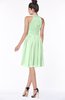ColsBM Liana Light Green Cute A-line Jewel Chiffon Pleated Bridesmaid Dresses