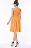 ColsBM Liana Orange Cute A-line Jewel Chiffon Pleated Bridesmaid Dresses