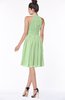 ColsBM Liana Sage Green Cute A-line Jewel Chiffon Pleated Bridesmaid Dresses