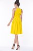 ColsBM Liana Yellow Cute A-line Jewel Chiffon Pleated Bridesmaid Dresses