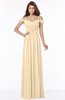 ColsBM Kate Apricot Gelato Luxury V-neck Short Sleeve Zip up Chiffon Bridesmaid Dresses