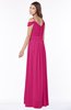 ColsBM Kate Beetroot Purple Luxury V-neck Short Sleeve Zip up Chiffon Bridesmaid Dresses