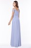 ColsBM Kate Blue Heron Luxury V-neck Short Sleeve Zip up Chiffon Bridesmaid Dresses