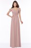 ColsBM Kate Blush Pink Luxury V-neck Short Sleeve Zip up Chiffon Bridesmaid Dresses