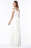 ColsBM Kate Cloud White Luxury V-neck Short Sleeve Zip up Chiffon Bridesmaid Dresses