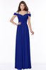 ColsBM Kate Nautical Blue Luxury V-neck Short Sleeve Zip up Chiffon Bridesmaid Dresses