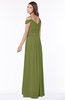 ColsBM Kate Olive Green Luxury V-neck Short Sleeve Zip up Chiffon Bridesmaid Dresses