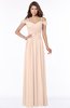 ColsBM Kate Peach Puree Luxury V-neck Short Sleeve Zip up Chiffon Bridesmaid Dresses