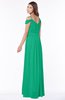 ColsBM Kate Pepper Green Luxury V-neck Short Sleeve Zip up Chiffon Bridesmaid Dresses