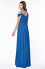 ColsBM Kate Royal Blue Luxury V-neck Short Sleeve Zip up Chiffon Bridesmaid Dresses