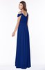 ColsBM Kate Sodalite Blue Luxury V-neck Short Sleeve Zip up Chiffon Bridesmaid Dresses