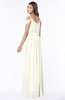 ColsBM Kate Whisper White Luxury V-neck Short Sleeve Zip up Chiffon Bridesmaid Dresses