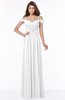 ColsBM Kate White Luxury V-neck Short Sleeve Zip up Chiffon Bridesmaid Dresses