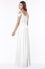 ColsBM Kate White Luxury V-neck Short Sleeve Zip up Chiffon Bridesmaid Dresses