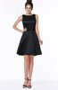 ColsBM Laney Black Luxury A-line Scoop Sleeveless Satin Bow Bridesmaid Dresses