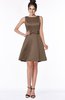 ColsBM Laney Bronze Brown Luxury A-line Scoop Sleeveless Satin Bow Bridesmaid Dresses