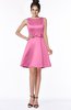 ColsBM Laney Carnation Pink Luxury A-line Scoop Sleeveless Satin Bow Bridesmaid Dresses