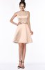 ColsBM Laney Fresh Salmon Luxury A-line Scoop Sleeveless Satin Bow Bridesmaid Dresses