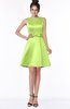 ColsBM Laney Lime Green Luxury A-line Scoop Sleeveless Satin Bow Bridesmaid Dresses