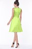 ColsBM Laney Lime Green Luxury A-line Scoop Sleeveless Satin Bow Bridesmaid Dresses