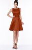 ColsBM Laney Rust Luxury A-line Scoop Sleeveless Satin Bow Bridesmaid Dresses