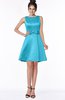 ColsBM Laney Turquoise Luxury A-line Scoop Sleeveless Satin Bow Bridesmaid Dresses