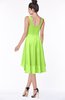 ColsBM Monica Bright Green Traditional A-line V-neck Half Backless Chiffon Hi-Lo Bridesmaid Dresses