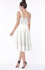 ColsBM Monica Cloud White Traditional A-line V-neck Half Backless Chiffon Hi-Lo Bridesmaid Dresses