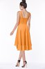 ColsBM Monica Orange Traditional A-line V-neck Half Backless Chiffon Hi-Lo Bridesmaid Dresses