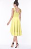ColsBM Monica Pastel Yellow Traditional A-line V-neck Half Backless Chiffon Hi-Lo Bridesmaid Dresses