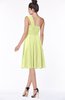 ColsBM Phoebe Lime Green Glamorous Bateau Sleeveless Zip up Chiffon Knee Length Bridesmaid Dresses