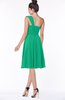 ColsBM Phoebe Pepper Green Glamorous Bateau Sleeveless Zip up Chiffon Knee Length Bridesmaid Dresses