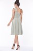 ColsBM Phoebe Platinum Glamorous Bateau Sleeveless Zip up Chiffon Knee Length Bridesmaid Dresses